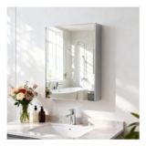 Olyvren 45×60 Cm Bathroom Medicine Cabinet with Mirror, Aluminium Frame