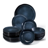 Onader 18-Piece Reactive Glaze Dinner Set, Galaxy Blue