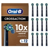 Oral-B Pro Cross Action Original Electric Toothbrush Head, X-Shape and Angled Bristles for Deeper Plaque Removal, Pack of 12