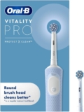 Oral-B Vitality Pro Electric Toothbrushes Adults, Oral B Electric Toothbrush, 1 Handle, 2 Toothbrush Heads, 3 Brushing Modes Including Sensitive Plus, Rechargeable Toothbrush, 2 Pin UK Plug, Blue