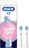 Oral-B iO Series Gentle Care, Original Replacement Round Brush Heads, Angled Bristles for Deeper Plaque Removal, Softest Brush Head for Sensitive Gums, Designed for Oral-B iO Electric Toothbrushes, 2