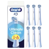 Oral-B iO Series Ultimate Clean Electric Toothbrush Heads, 6 Count Original Round Heads, Crisscross Bristles, Deep Cleaning, Plaque Removal,