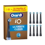 Oral-B iO Ultimate Clean Toothbrush Heads, 8 Count, Black