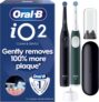 Oral-B iO2 Electric Toothbrushes, 2 Handles, Night Black & Forest Green