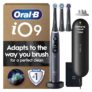 Oral-B iO9 Electric Toothbrush, Black – Includes 3 Brush Heads, Charging Travel Case and Head Holder with an App Connected Handle