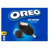 Oreo 4 Ice Cream Sticks with Oreo Cookie Pieces 4 x 90ml (360ml)