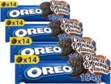 Oreo Sandwich Biscuit Filled with Choco Brownie Batter Flavoured Creme, 154 g (Pack of 4)