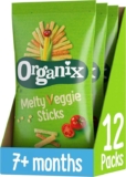 Organix Melty Organic Veggie Sticks, Multipack 4 x 15g (3 Packs Total)