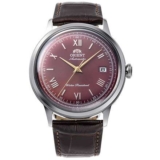Orient Bambino Watch Automatic 40.5mm Bordeaux Brown Leather – 3 year warranty. WATCHO