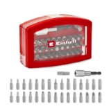 Original Einhell 32-piece bit Box 30x 25 mm CRV bits, 60 mm Quick-Change bit Holder, Socket Adapter, Storage Box with Belt Clip