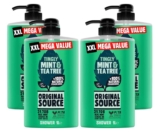Original Source Mint & Tea Tree Shower Gel with 100% Natural Fragrance Multipack of 4 x 1000ml, XXL