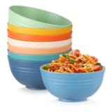 Osrioal 8-Pack Unbreakable Plastic Cereal Bowls, Dishwasher & Microwave Safe