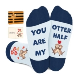 Otter Anniversary Gift Set: Socks, Greeting Card, Gift Box