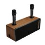 Ottosing CT-380 Soundbar with 2 Wireless Karaoke Mics Vintage Wood