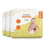 Our Essentials by Amazon Nappies – Size 2 (3-6kg) – 102 count (3 Packs of 34)
