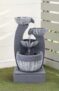 Outdoor Electric Cascading Bowls Fountain – Grey – Sold & Shipped by FURNITURE SPOT LTD