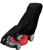 Outdoor Lawn Mower Cover 210D Polyester Oxford Cloth Waterproof UV Protection Universal With Drawstring Black (359Dropshipping Store)