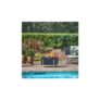 Outdoor Orion Garden Fire Pit/Fire Bowl in Matte Black & Antique Gold