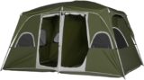 Outsunny 2 Room Camping Tent, Large Family Tent 6 Person with Large Mesh Windows, Easy Set Up for Backpacking, Hiking, Outdoor, 400L x 275W x 210Hcm