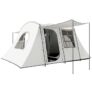 Outsunny 3-4 Man Tunnel Tent with Sewn in Floor, 3000mm Waterproof, Khaki