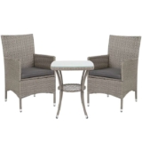 Outsunny 3 Piece Rattan Bistro Set