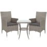 Outsunny 3 Piece Rattan Bistro Set