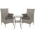 Outsunny 3 Piece Rattan Bistro Set
