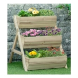 Outsunny 3 Tier Raised Garden Bed Wooden Elevated Planter Box Kit, Green
