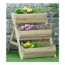 Outsunny 3 Tier Raised Garden Bed Wooden Elevated Planter Box Kit, Green