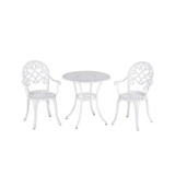 Outsunny 3PCs Garden Bistro Set, White