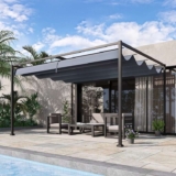 Outsunny 4 x 3m Metal Pergola Gazebo Patio Sun Shelter Retractable Canopy Grey – with code. Sold by Outsunny (UK mainland)