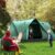 Outsunny 5 Man Camping Tent, Large Tunnel Tent, w/ Groundsheet and Carry Bag – Dark Green
