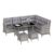 Outsunny 6 PCs Patio Wicker Sofa Set Rattan Chair Furniture W/ Glass & Cushioned