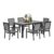 Outsunny 6 Seater Aluminium Garden Dining Set