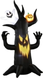 Outsunny 8 FT Halloween Inflatable Spooky Tree Scary Halloween Decoration
