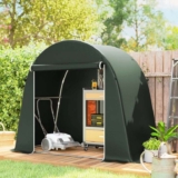 Outsunny 8 x 4 ft Garden Storage Shed Tent Bike Tent, Green, Refurbished