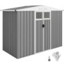 Outsunny 8 x 4 ft Metal Garden Storage Shed W/Code