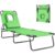 Outsunny Folding Sun Lounger with Face Hole, 4-Position Adjustable Backrest Garden Recliner