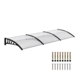 Outsunny Front Door Canopy Awning Rain Shelter 303x96cm Clear