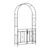 Outsunny Metal Garden Arch with Double Gate, Garden Arbor Climbing Plants