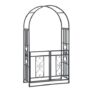 Outsunny Metal Garden Arch with Double Gate, Garden Arbor Climbing Plants