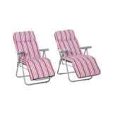 Outsunny Set of 2 Adjustable Sun Loungers