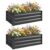 Outsunny Set of 2 Raised Garden Bed, Outdoor Planter Box with Galvanised Steel Frame for Growing Vegetables, Flowers , 100 x 60 x 30 cm
