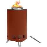 Outsunny Smokeless Fire Pit, 16 x 16 cm Stainless Steel