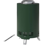 Outsunny Smokeless Fire Pit, 16 x 16 x 25cm Stainless Steel Portable Wood Burning Firepit with Poker, Wood or Pellet Fuelled (Green)