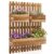 Outsunny Wall-mounted Wooden Garden Planters with Trellis, Drainage Holes and 3 Movable Planter Boxes with Liners