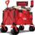 Overmont 150kg Festival Camping Trolley on Wheels – Heavy Duty Folding, Adjustable Handle, Portable