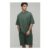 Oversized Panelled Man Embroidered T-Shirt and Short Set
