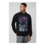 Oversized Spiderman Christmas License Print Sweatshirt