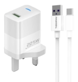 PAVAREAL K103 British Standard 22.5W Fully Compatible White Charger TYPE-C Set